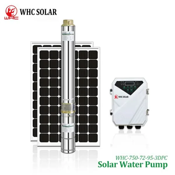 WHC DC Solar Water Pump Deep Well 750w Head 95m Flow 3500L