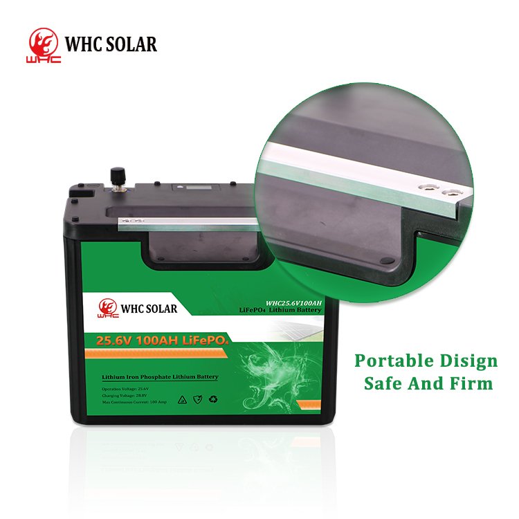 WHC UPS Solar Lithium Battery LiFePo4 24v 25.6v 100ah with BMS - Image 4