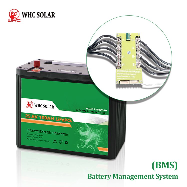 WHC UPS Solar Lithium Battery LiFePo4 24v 25.6v 100ah with BMS - Image 2